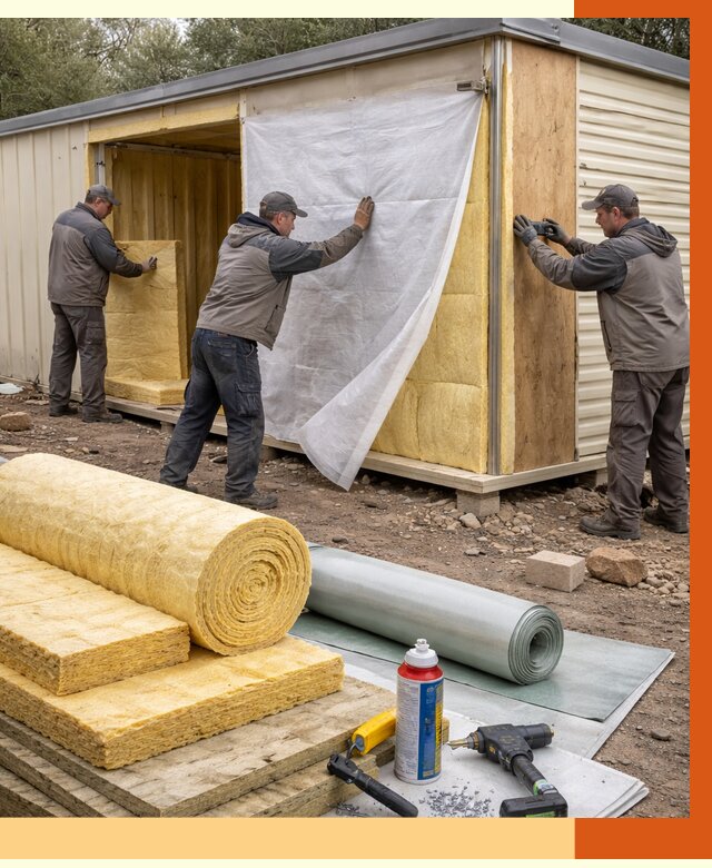 Утепление строительной бытовки в Зеленодольске от 12938 руб. под ключ | ТепломастерЗлн