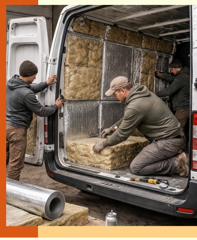 Утепление фургона в Зеленодольске: профессиональная теплоизоляция и шумоизоляция