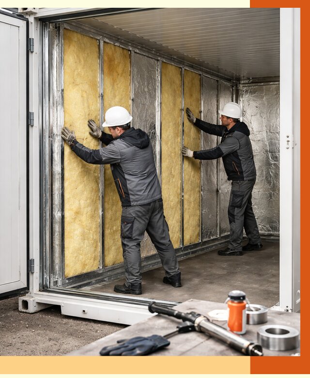 Утепление рефрижераторного контейнера в Зеленодольске от 46575 руб./м² | ТепломастерЗлн