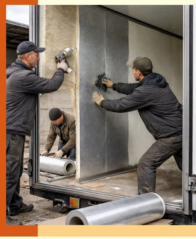 Утепление холодильного кузова в Зеленодольске — монтаж и теплоизоляция