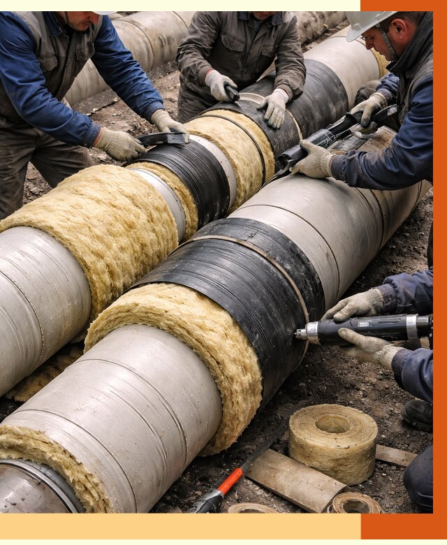 Утепление трубопровода в Зеленодольске под ключ от 1915 руб. — надежно и выгодно | ТепломастерЗлн