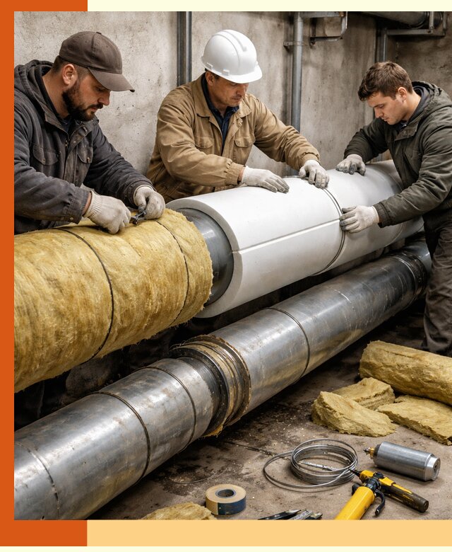 Утепление трубопровода в Зеленодольске с гарантией энергоэффективности