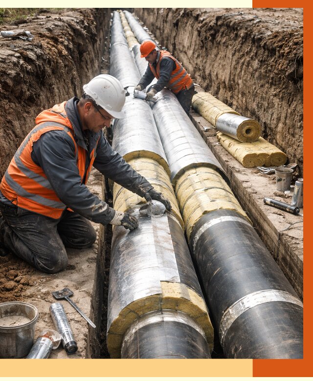 Утепление теплотрассы в Зеленодольске от 4658 руб./м2 — ппу и комплексная изоляция | ТепломастерЗлн