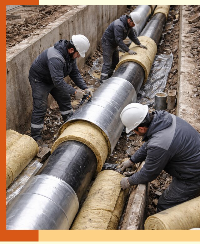 Утепление теплотрассы в Зеленодольске: утеплительные работы и материалы