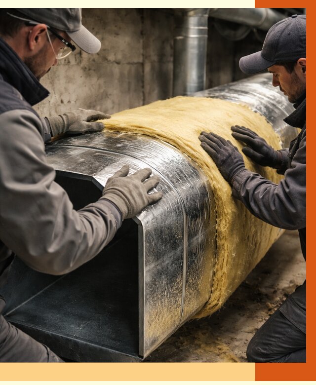 Утепление воздуховодов в Зеленодольске от 4347 руб. — теплоизоляция вентиляции | ТепломастерЗлн