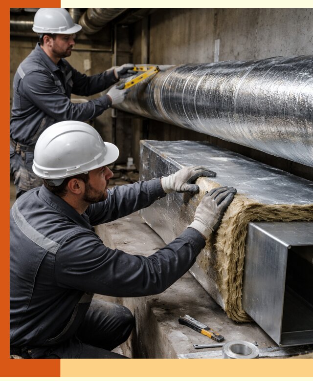 Профессиональное утепление воздуховодов и теплоизоляция в Зеленодольске