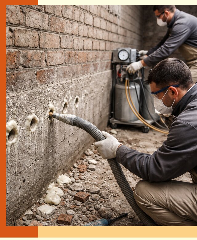 Заполнение колодцевой кладки ППУ в Зеленодольске быстро и герметично