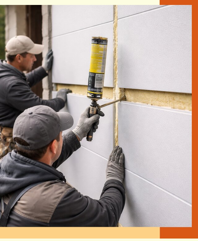 Утепление сэндвич панелей ППУ в Зеленодольске от 4347 руб. за м2 | ТепломастерЗлн