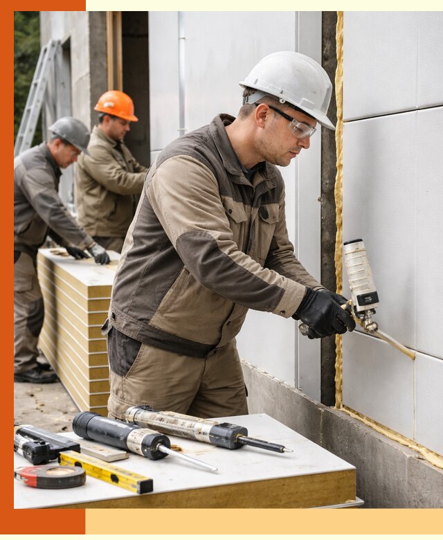 Утепление сэндвич-панелей пенополиуретаном в Зеленодольске