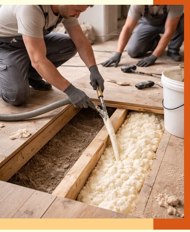 Заполнение пустот пола в Зеленодольске от 2795 руб. — утепление пустот пола под ключ | ТепломастерЗлн