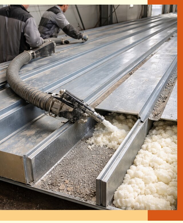 Заполнение пустот кровельных панелей в Зеленодольске от 7452 руб. под ключ | ТепломастерЗлн