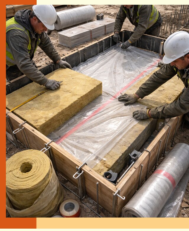 Теплоизоляция опалубки для строительства в Зеленодольске