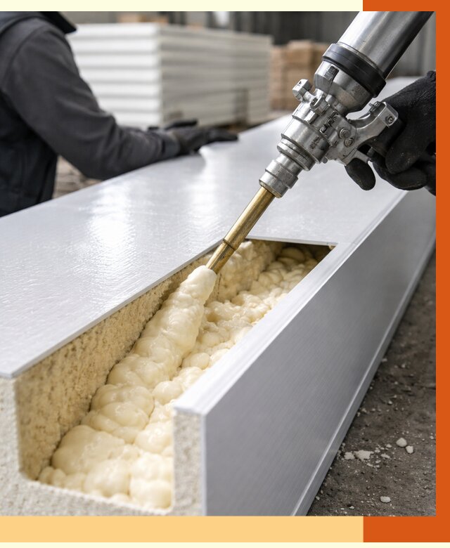 Заполнение пустот холодильных панелей в Зеленодольске от 7763 руб. | ТепломастерЗлн