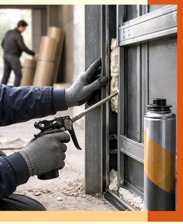 Заполнение пустот ворот в Зеленодольске от 4658 руб. — заливка ППУ, утепление под ключ | ТепломастерЗлн