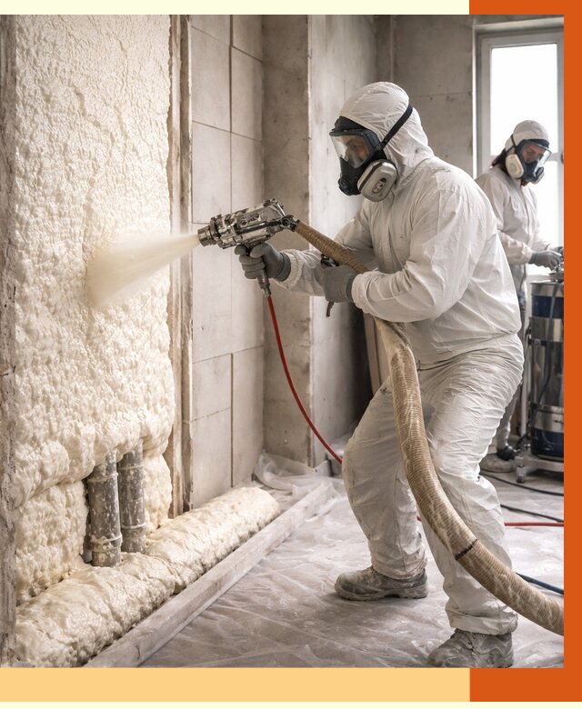 Напыление пенополиуретана в Зеленодольске от 7763 руб./м2 — услуги и монтаж ППУ | ТепломастерЗлн