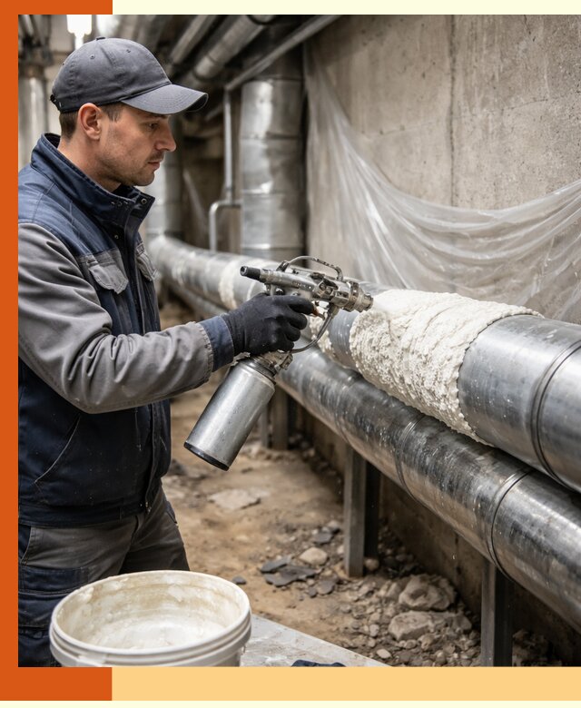 Утепление труб жидкой теплоизоляцией в Зеленодольске