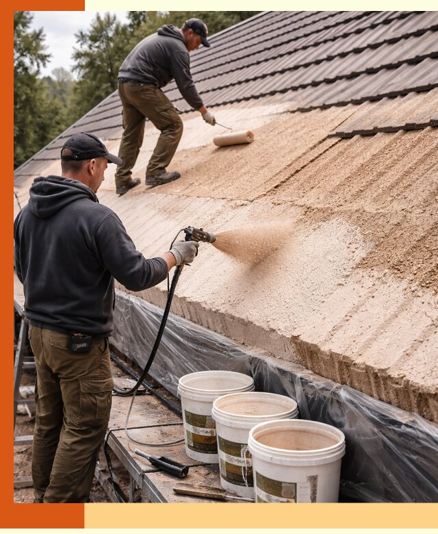 Утепление кровли жидкой пробкой в Зеленодольске для домов и зданий