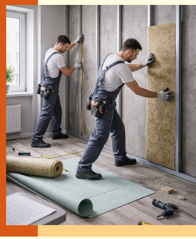 Шумоизоляция квартиры под ключ в Зеленодольске — профессионально и гарантированно