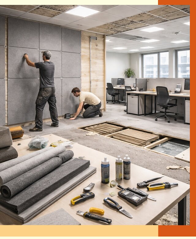 Профессиональная шумоизоляция офиса в Зеленодольске от 6986 руб. за м2 | ТепломастерЗлн