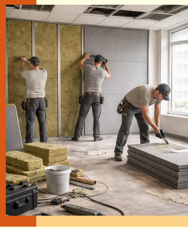 Профессиональная шумоизоляция офисов в Зеленодольске для комфорта сотрудников