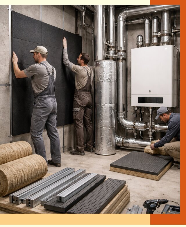 Шумоизоляция котельной в Зеленодольске от 6728 руб. под ключ | Профессиональная звукоизоляция — ТепломастерЗлн