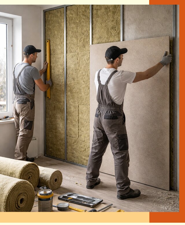 Шумоизоляция стен в Зеленодольске от 4658 руб/м2 — звукоизоляция стен под ключ | ТепломастерЗлн