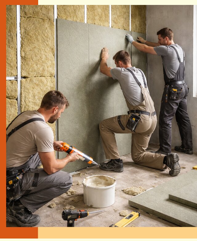 Профессиональная шумоизоляция стен в Зеленодольске для квартир и домов