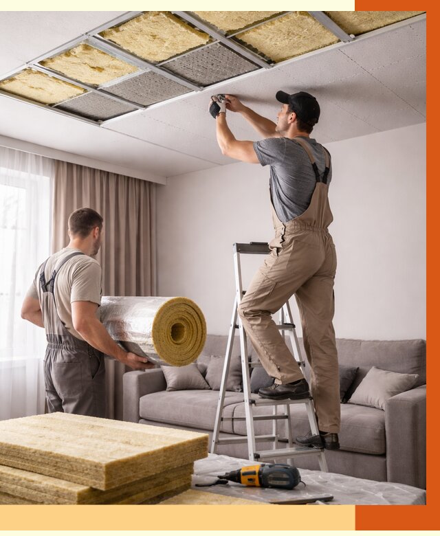 Шумоизоляция потолка в Зеленодольске от 2329 руб. под ключ | Профессионально — ТепломастерЗлн