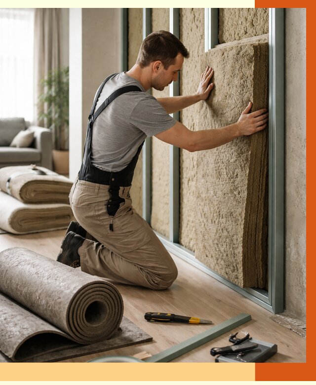 Шумоизоляция перегородок в Зеленодольске от 1708 руб. за м2 — ТепломастерЗлн