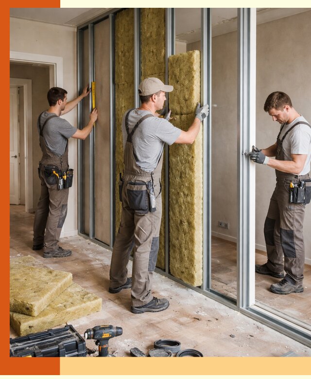 Шумоизоляция межкомнатных перегородок в Зеленодольске эффективно и надёжно