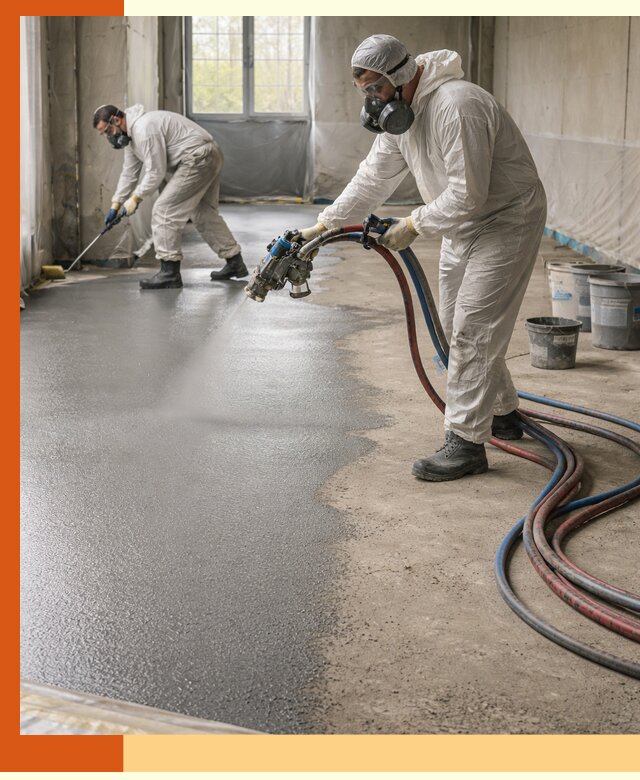 Гидроизоляция полимочевиной полов и конструкций в Зеленодольске