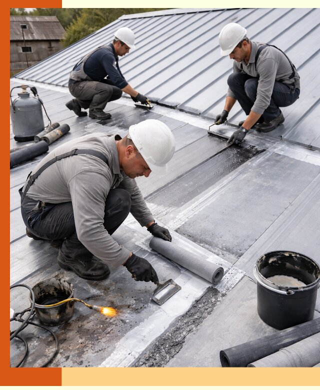 Гидроизоляция металлической кровли с гарантией в Зеленодольске