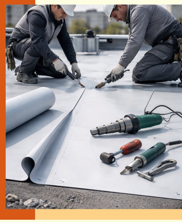 Гидроизоляция мембранной кровли в Зеленодольске: монтаж и ремонт быстро
