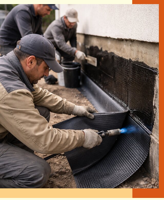 Гидроизоляция цоколя и отмостки в Зеленодольске от 8798 руб. — ТепломастерЗлн