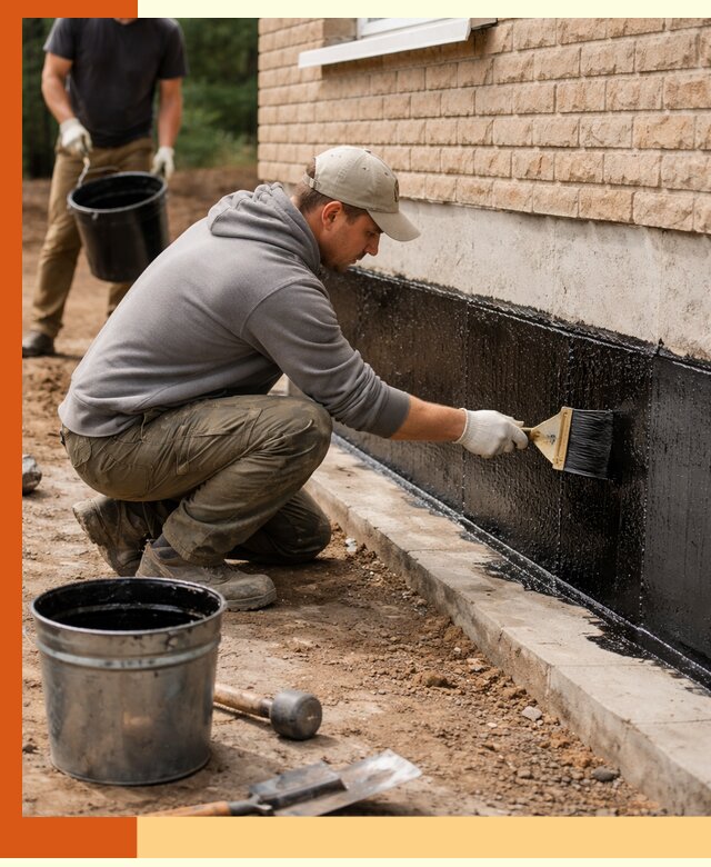 Гидроизоляция цоколя домов и зданий в Зеленодольске эффективными методами
