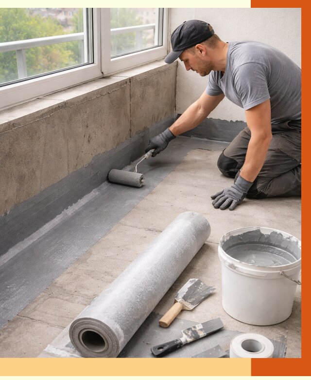 Профессиональная гидроизоляция балкона в Зеленодольске от 4347 руб. | ТепломастерЗлн