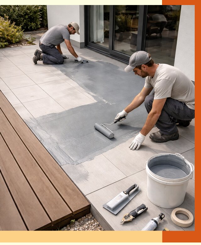 Гидроизоляция террасы в Зеленодольске под ключ от 7763 руб./м² | ТепломастерЗлн