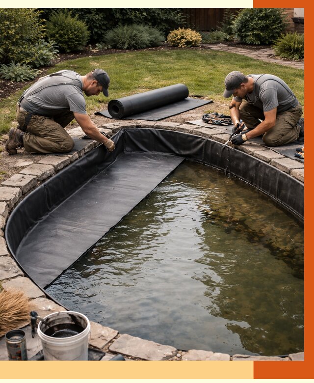 Гидроизоляция пруда в Зеленодольске от 15525 руб. под ключ | ТепломастерЗлн профессионально