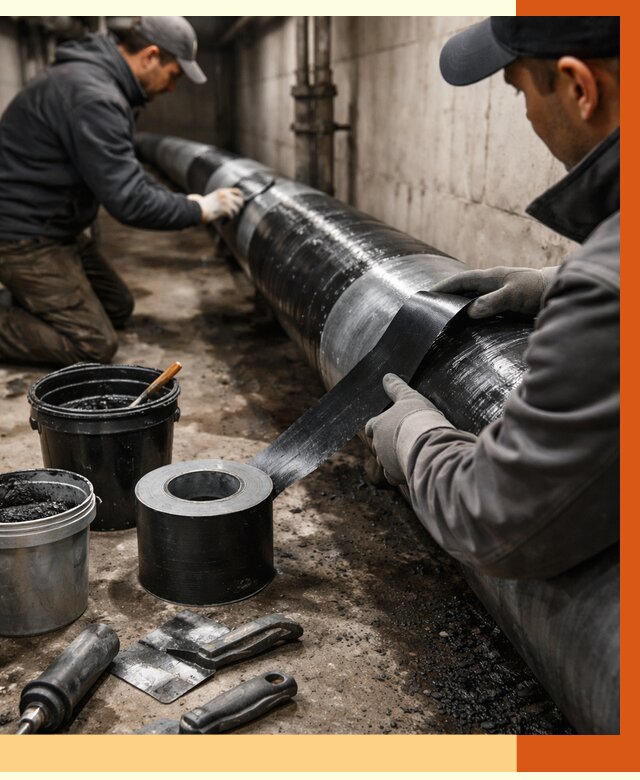 Гидроизоляция труб в Зеленодольске от 2588 руб. — профессиональная герметизация | ТепломастерЗлн