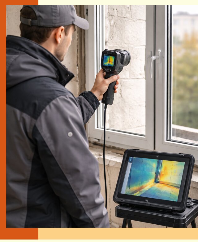 Тепловизионное обследование дома в Зеленодольске для выявления утечек тепла