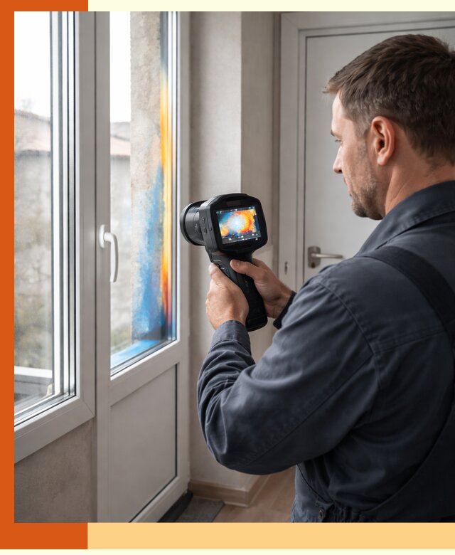 Тепловизионное обследование окон и дверей в Зеленодольске