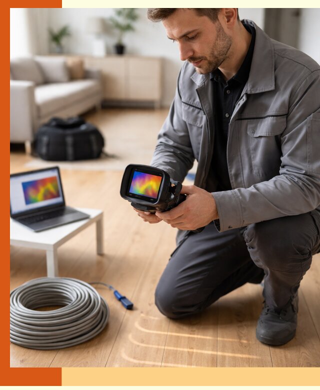 Тепловизионное обследование тёплого пола в Зеленодольске для точной диагностики