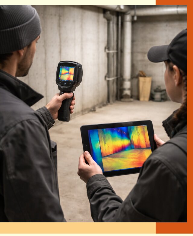 Тепловизионное обследование подвала в Зеленодольске от 4658 руб. — проверка гидроизоляции | ТепломастерЗлн