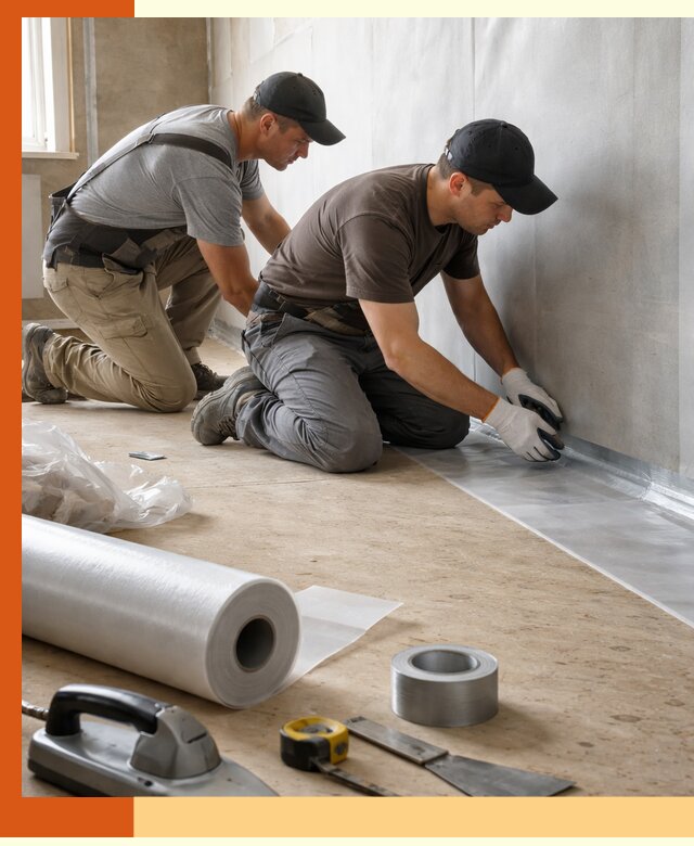 Монтаж пароизоляции для дома и помещений в Зеленодольске