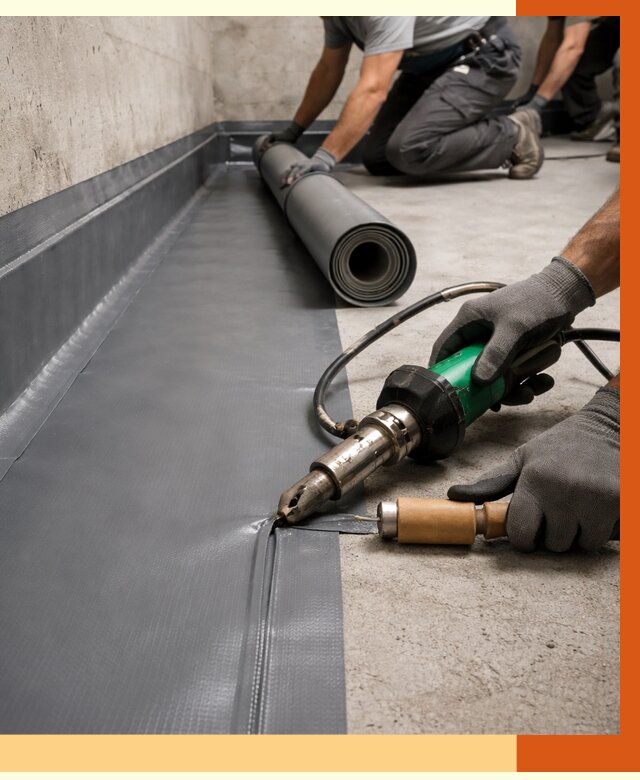 Монтаж гидроизоляционной мембраны в Зеленодольске от 1030 руб/м2 | ТепломастерЗлн