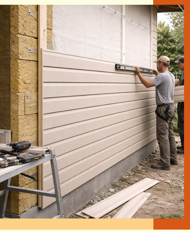 Монтаж сайдинга после утепления в Зеленодольске от 1915 руб. — обшивка и облицовка | ТепломастерЗлн